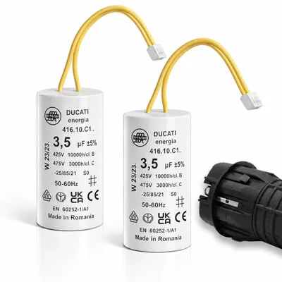 Kondensator 3,5 µF für Bubendorff Rollladen, 450 V, 2 Stück