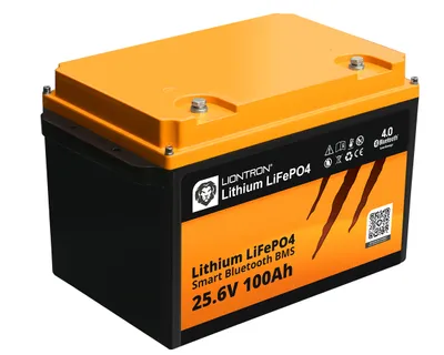 Zdjęcie produktu dla Akumulator LIONTRON LiFePO4 Smart BMS 25,6 V, 100 Ah – pełny zamiennik akumulatorów ołowiowych 24 V