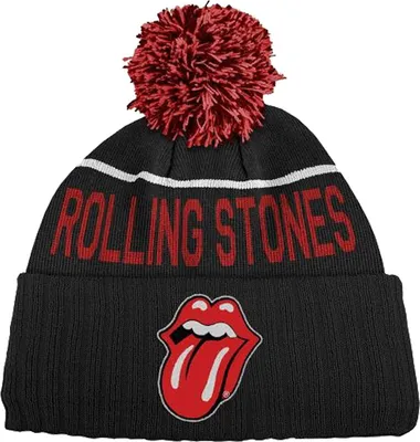 Produktbild von The Rolling Stones - čiapka bobble pre mužov/dámy uni RO8331 (jedna veľkosť) (čierna/červená)