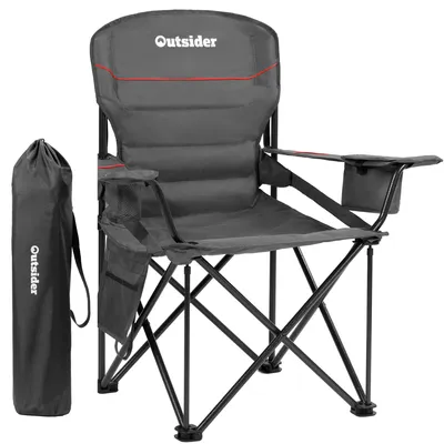 Image de Chaise de camping pliante - Pliable - Légère - Avec porte-gobelet - Pour camping et plage