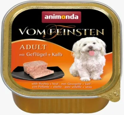 Imagen del producto de ANIMONDA Vom Feinsten Adult, alimento húmedo para perros, con pollo y ternera - 150g