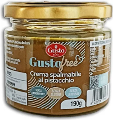 Produktbild von Glutenfreie Pistaziencreme Crema Spalmabile al pistacchio Senza Glutine 190g - Gusto Etna