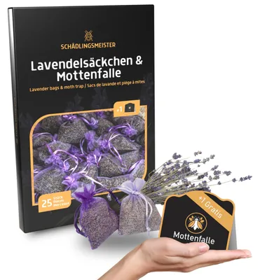 Lavendelzakjes 25 Stk. – Motten-Schutz mit Lavendelduft