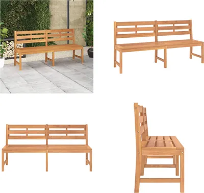 Produktbild von vidaXL Gartenbank 180 cm Massivholz Teak - Gartenbank - Gartenbänke - Terrassenbank - Terrassenbänke