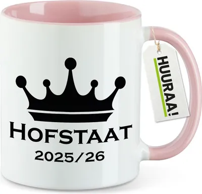 Produktbild von Huuraa Kaffeetasse Hofstaat 2025/26 Schützenfest 330ml Rosa Keramik Kaffeebecher Geschenkidee