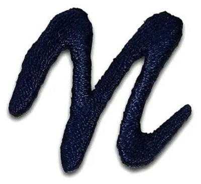 Produktbild von Buchstabe N 3.1x3cm: Alphabet Buchstaben Einzeln Auswählbar - Aufnäher, Bügelbild, Aufbügler, Applikationen, Patches, Flicken, Zum Aufbügeln