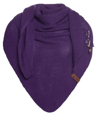 Immagine prodotto di Sciarpa triangolare Knit Factory Coco 190x85 cm viola liscio