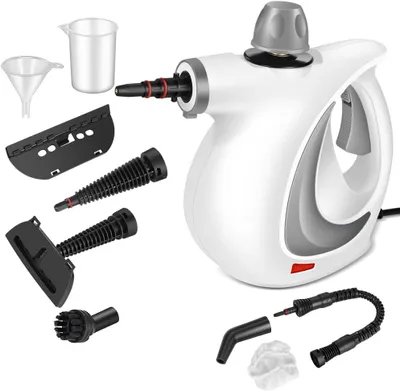 Produktbild von Handgehaltener Dampfreiniger mit Druckfunktion und 9 Zubehörteilen, tragbarer Dampfreiniger zum Reinigen, Dampfreiniger für den Heimgebrauch