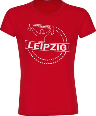 Produktbild von multifanshop Damen T-Shirt - Leipzig - Meine Fankurve, rot, Größe 3XL