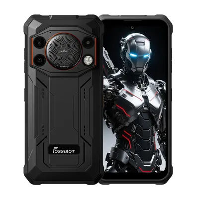 Produktbild von Smartphone FOSSIBOT F110 Pro – 5G Android 128 GB Speicher, 8 GB RAM, 6.745 Zoll Display, MediaTek Dimensity 6300 Prozessor, 10000 mAh Akku – Orange