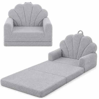 Productafbeelding van Kinderstoel 2-in-1, ombouwbaar, grijs, geschikt voor baby's en peuters