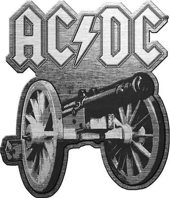Obrázok produktu pre AC/DC - Odznak "For Those About To Rock" - kovový RO8476 (jedna veľkosť) (čierna/strieborná)