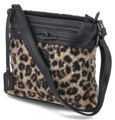 Produktbild von Rieker Damen Umhängetasche mit weichem Leoparden Print H1010, Farbe:Braun