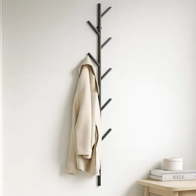Produktbild von Zehnarmiger Wandhaken, TREE, 20 x 123,5 cm, schwarz