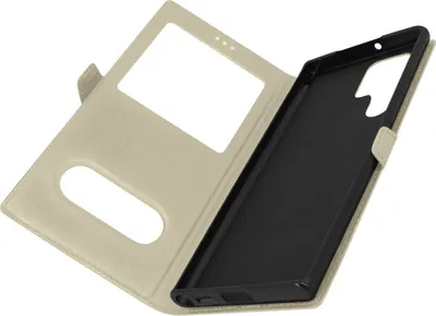 Image de Samsung Galaxy S22 Ultra Cover double fenêtre et fonction support - Or