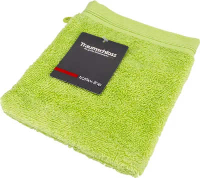 Produktbild von Traumschloss Frottier-Line Waschhandschuh 16 x 21 cm grün Flauschig weich & angenehm zur Haut
