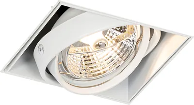 Produktbild von QAZQA - Modern Einbaustrahler weiß GU10 AR70 ohne Rand - Oneon I Wohnzimmer I Schlafzimmer - Stahl Quadratisch - LED geeignet GU10