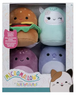 Immagine prodotto di Squishmallows Micromallows SQMM0066-4er-Pack, superweiche Mini, 6,5 cm Plüschfiguren