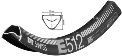 Produktbild von DT Swiss Felge E 512 27,5" 32 Loch Schwarz - robuste Enduro-Felge für anspruc...
