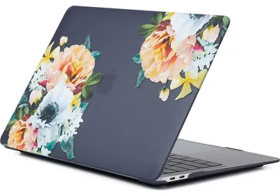 Produktbild von Mobigear Design Schutzhülle für MacBook Pro 15 Zoll (2008-2012), Hartschalenhülle, MacBook Case - Blumenmuster, Schwarz - Modell A1260 / A1286