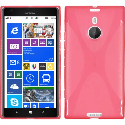 Produktbild von PhoneNatic Case kompatibel mit  Nokia Lumia 1520 - rot Silikon Hülle X-Style + 2 Schutzfolien