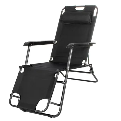 Immagine prodotto di Springos® Lettino da giardino pieghevole Zero Gravity – Poltrona relax 2 in 1, regolabile, nero, fino a 120 kg