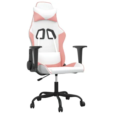 Image de Chaise de jeu de massage Blanc et rose Similicuir