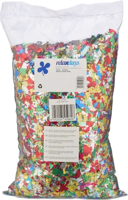 Zdjęcie produktu dla Relaxdays – konfetti w dużym opakowaniu, 1 kg brokatowego konfetti, kolorowe konfetti foliowe, karnawał, urodziny, kolorowe