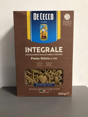 Produktbild von Pasta De Cecco Pasta mista integrali n. 120 Vollkorn italienisch Nudeln 500 g