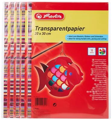 Produktbild von Herlitz 246413 Transparentpapier, 20 x 30 cm, 10 Blatt, 5-er Pack (5er Pack, Tra