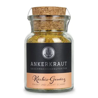 Produktbild von Ankerkraut Kürbis Gewürz pikant leicht scharf Korkenglas 95g