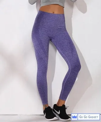 Produktbild von Sportleggings | hohe Taille | nahtlos | schnell trocknend | Kniebeugensicher | lila | S