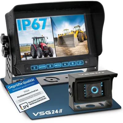 Produktbild von -ANGEBOT- 7" Rückfahrkamera Set PROFI HD | IP67-Monitor mit IP69K PROFI HD Kamera 120° RVS-24568