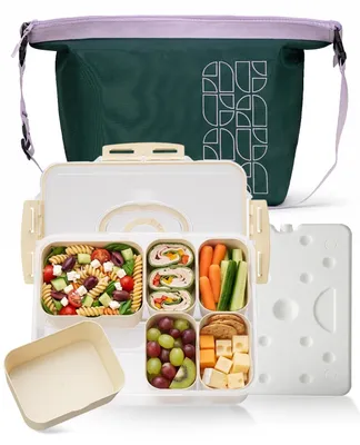 Snackbox mit Kühlelement, 6 Fächer, BPA-frei, spülmaschinengeeignet