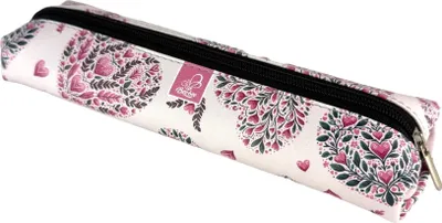Image de Trousse d'école pour adolescents et étudiants, motif « Cœurs et teckel »