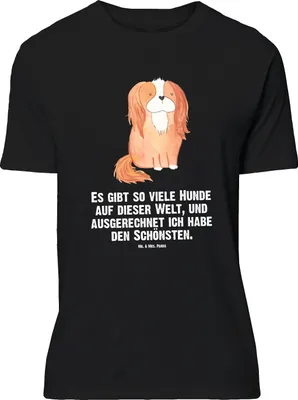 Produktbild von Mr. & Mrs. Panda Größe M T-Shirt Hund Cavalier King Charles Spaniel - Schwarz - Geschenk, Sprüche, Spruch, Tshirt, Shirt, Cockerspaniel, Herren, Bester, mit