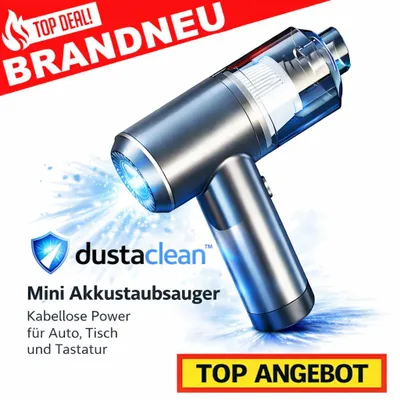 Produktbild von Dustaclean™ Mini Handstaubsauger Akku Kabellos Auto Tisch Tastatur Stark HEPA