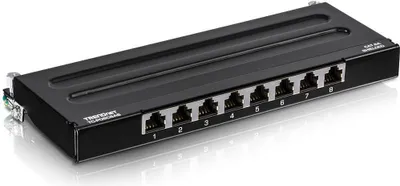 Zdjęcie produktu dla Trendnet TC-P08C6AS, 10 Gigabit Ethernet, RJ-45, Złoto, Cat5e, Cat6, Cat6a, 22/26, Czarny