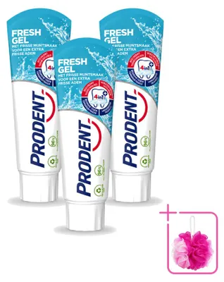 Imagen del producto de 3 tubos de pasta dental Prodent Fresh Gel - 75 ml - Paquete económico - 3 unidades