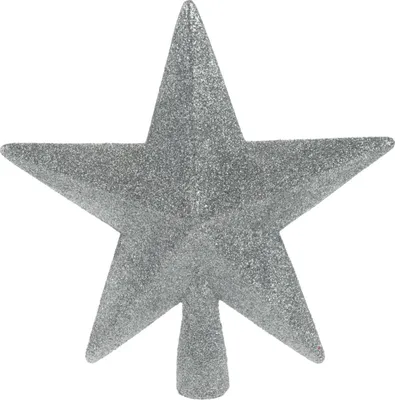 Produktbild von Weihnachtsbaum Spitze 19 cm - Farbe: Silber