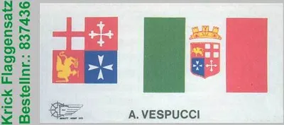 Produktbild von Krick Flaggensatz Am. Vespucci 1:100