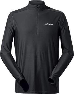 Produktbild von Berghaus Base Zip Langarm-T-Shirt, Schwarz S