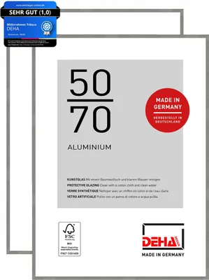 Produktbild von DEHA 2er SET Aluminium Bilderrahmen Tribeca, 50x70 cm, Struktur Grau Matt