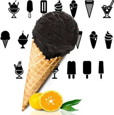 Immagine prodotto di Yuzu Black Polvere di gelato a basso contenuto di carboidrati Vegan Senza zucchero e senza lattosio 333 g