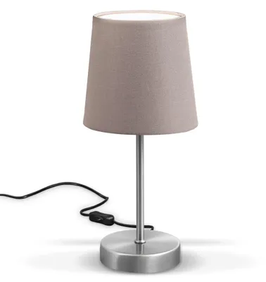 Zdjęcie produktu dla Lampa stołowa LED z tkaniny lampa dekoracyjna lampka nocna lampki do salonu E14 taupe