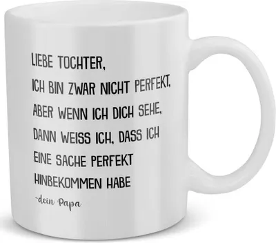 Produktbild von 22Feels Tochter Geschenk von Papa Geburtstag 18 Jahre Mädchen Tasse Teenager Abi Bachelor Master Weihnachten Kaffeetasse Frauen Geschenkidee Uni Abschluss Firmung Konfirmation