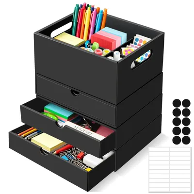 Obrázok produktu pre Organizér do kancelárie s 6 priehradkami a 3 úložnými boxami s zásuvkami