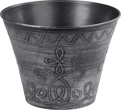 Image de Pot de fleurs Strend Pro Flower, 24,5x19,3 cm, argent, effet metallique