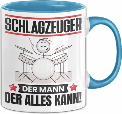 Produktbild von Schlagzeuger Tasse Geschenk für Schlagzeuger Der Mann Der Alles Kann Geschenkidee zum Geburtstag (Blau)
