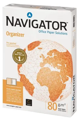 Produktbild von Navigator Organizer 80g/m² DIN-A4 - 4-fach gelocht 500 Blatt weiß